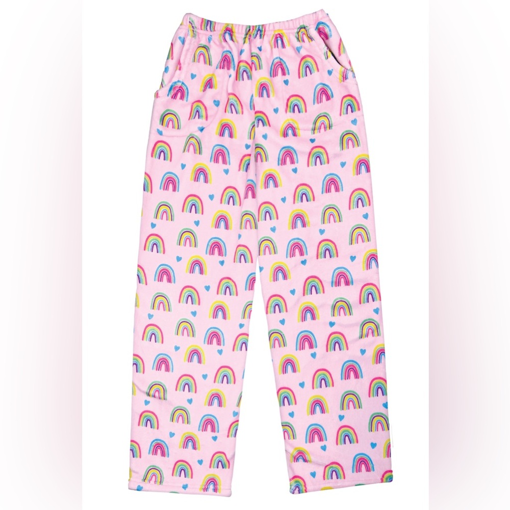 Brand new with tags girls Iscream rainbow plush pj pants size xs (4-6)